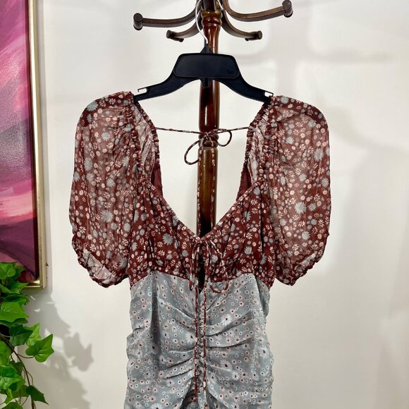 New FREE PEOPLE X Revolve Tessa Dress In Grey size S - Picture 6 of 11